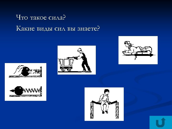 Что такое сила? Какие виды сил вы знаете? 