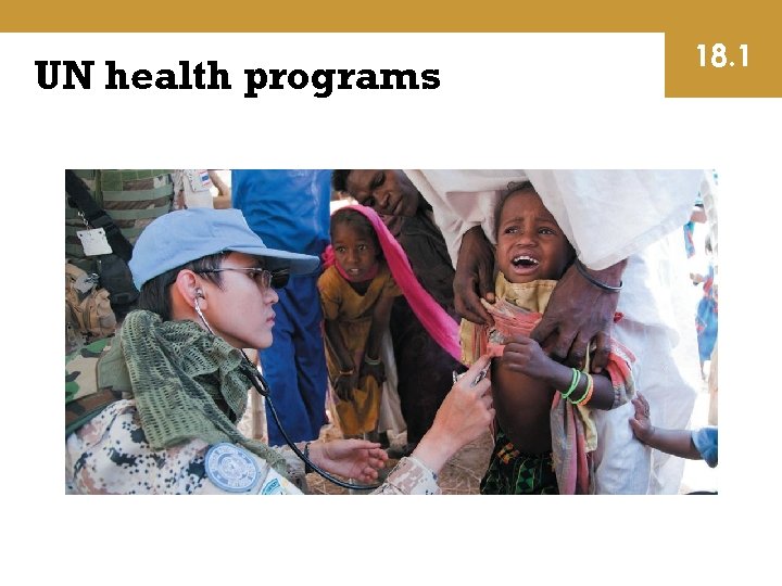 UN health programs 18. 1 