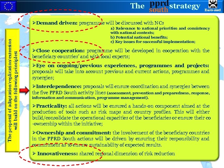 pprd The south strategy Euro-med The proposal of adaptation/replication/extension will build on the following
