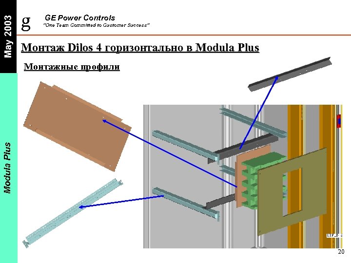 May 2003 g GE Power Controls ”One Team Committed to Customer Success” Монтаж Dilos