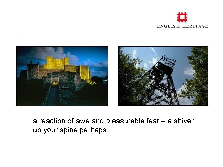 a reaction of awe and pleasurable fear – a shiver up your spine perhaps.