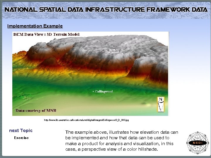 Implementation Example http: //www. lib. uwaterloo. ca/locations/umd/digital/images/Collingwood 3_D_000. jpg next Topic Exercise The example