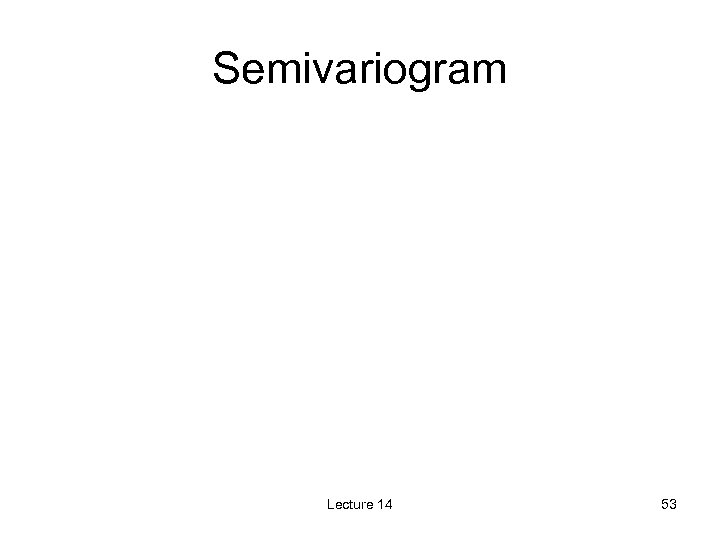 Semivariogram Lecture 14 53 