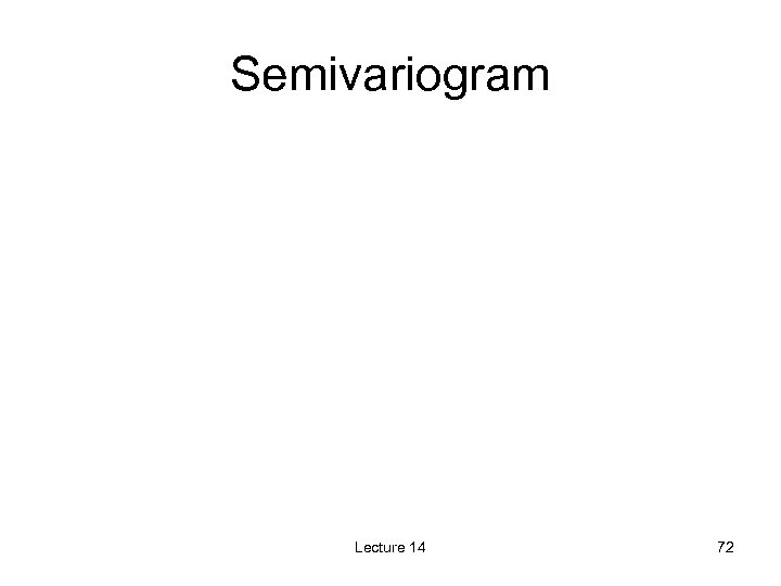 Semivariogram Lecture 14 72 