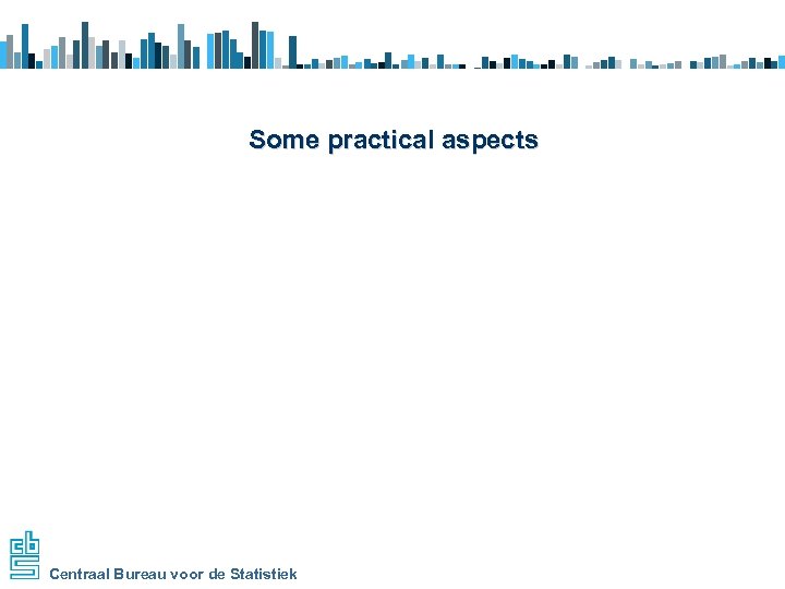 Some practical aspects Centraal Bureau voor de Statistiek 