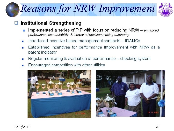 Reasons for NRW Improvement 3/19/2018 28 