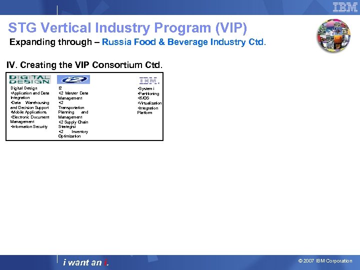 STG Vertical Industry Program (VIP) Expanding through – Russia Food & Beverage Industry Ctd.