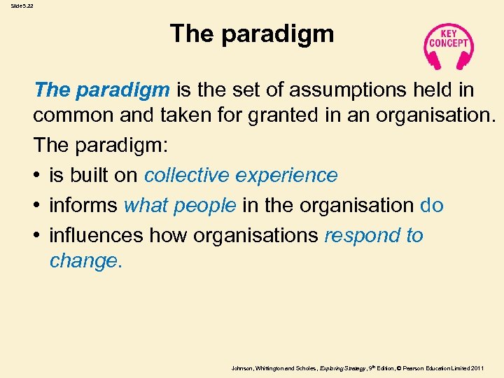 Slide 5. 22 The paradigm is the set of assumptions held in common and