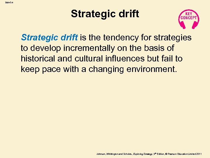 Slide 5. 4 Strategic drift is the tendency for strategies to develop incrementally on