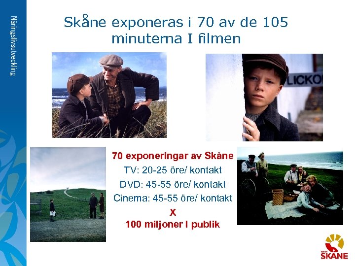 Skåne exponeras i 70 av de 105 minuterna I filmen 70 exponeringar av Skåne