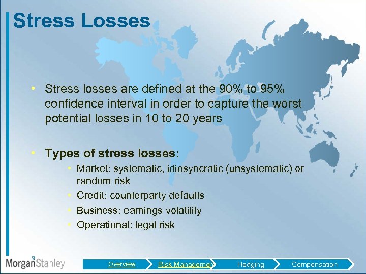 Stress Losses • Stress losses are defined at the 90% to 95% confidence interval