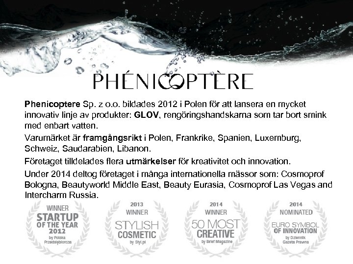 Phenicoptere Sp. z o. o. bildades 2012 i Polen för att lansera en mycket