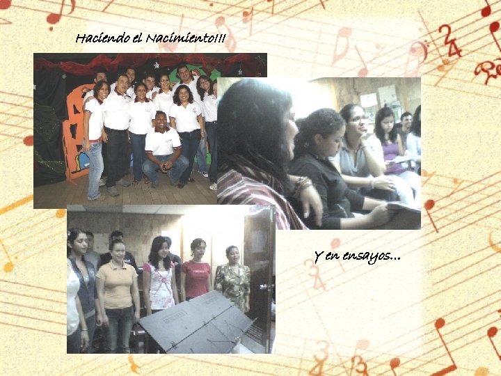 Haciendo el Nacimiento!!! Y en ensayos… 