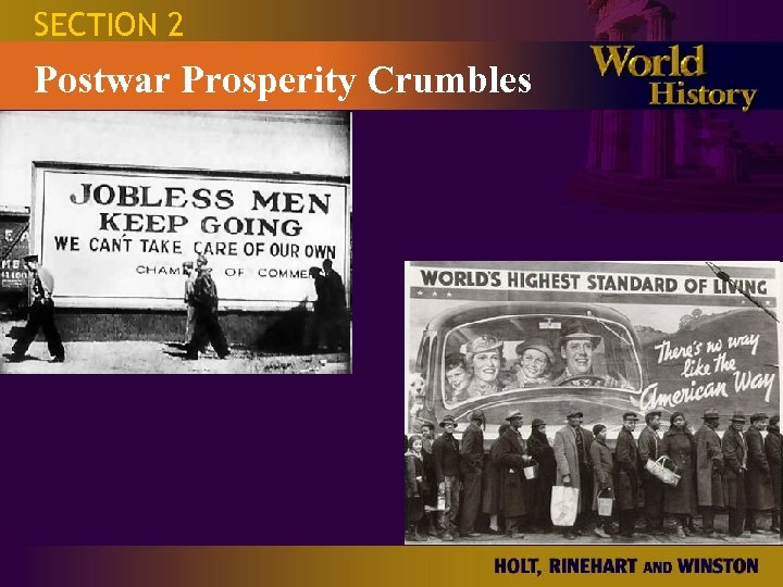 SECTION 2 Postwar Prosperity Crumbles 
