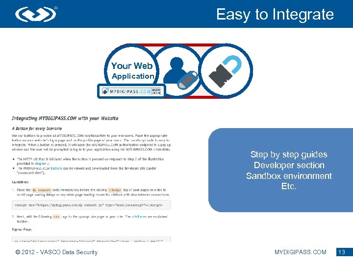Easy to Integrate Your Web Application Step by step guides Developer section Sandbox environment