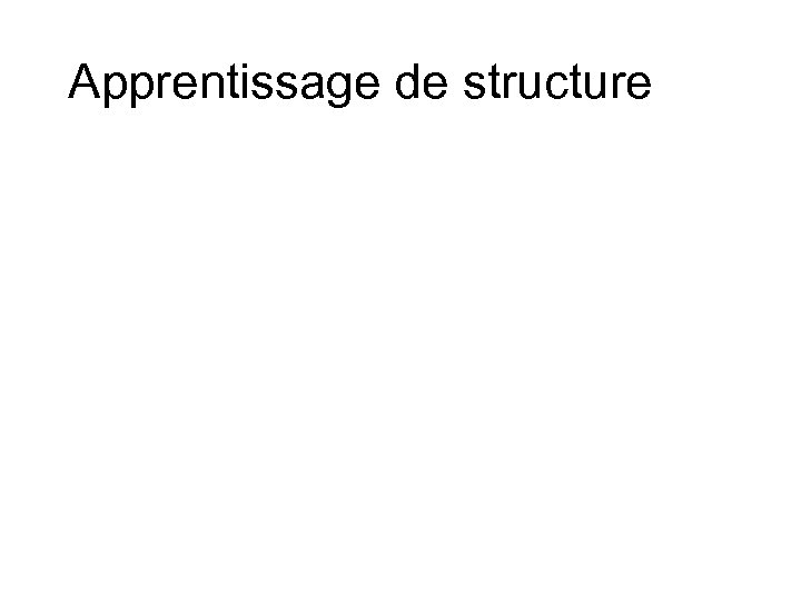 Apprentissage de structure 