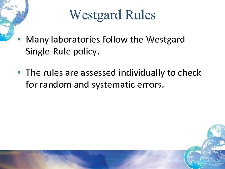 westgard rules definition