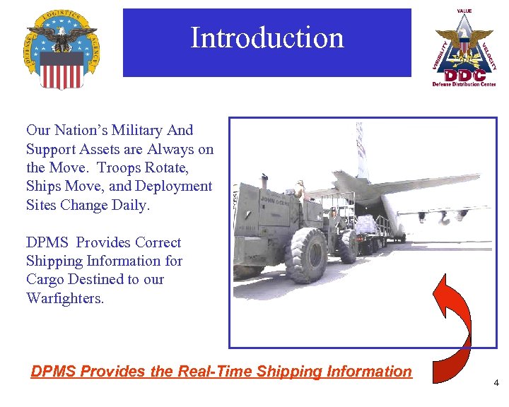 Introduction Our Nation’s Military And Support Assets are Always on the Move. Troops Rotate,