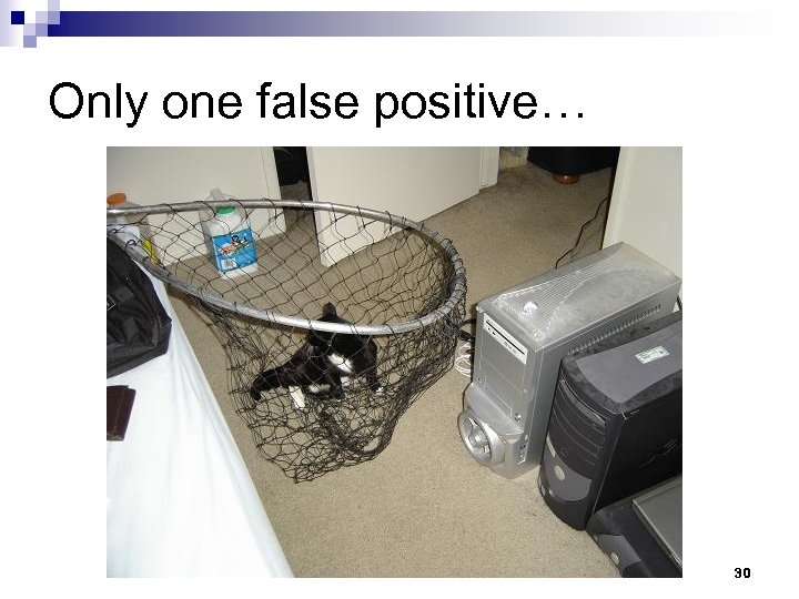 Only one false positive… 30 