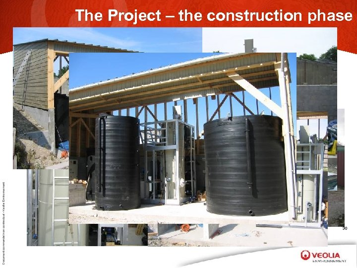 Document commercial non contractuel –Veolia Environnement The Project – the construction phase 30 