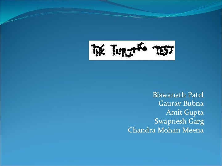 Biswanath Patel Gaurav Bubna Amit Gupta Swapnesh Garg Chandra Mohan Meena 