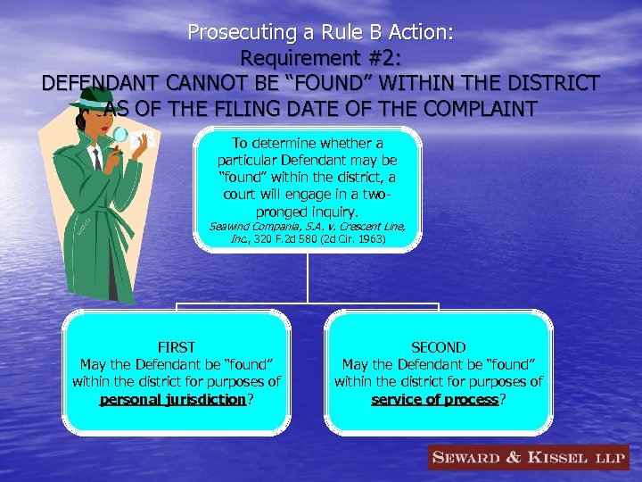 Prosecuting a Rule B Action: Requirement #2: DEFENDANT CANNOT BE “FOUND” WITHIN THE DISTRICT