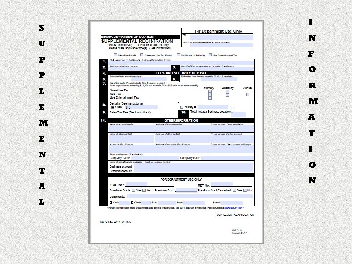 S U P P L E M E N T A L I N