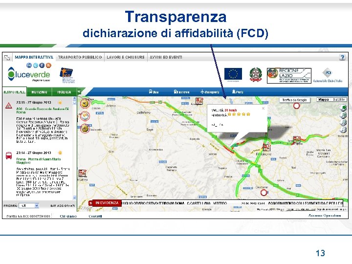 Transparenza dichiarazione di affidabilità (FCD) 13 