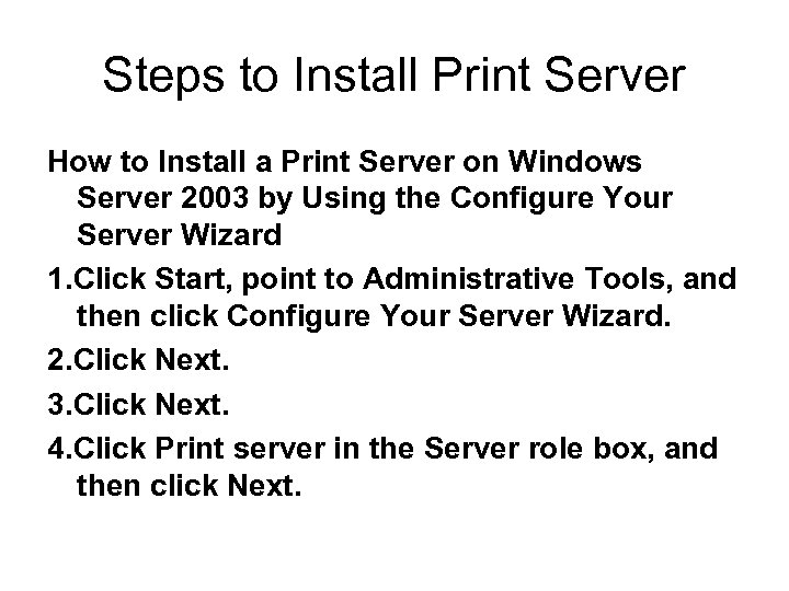 Steps to Install Print Server How to Install a Print Server on Windows Server