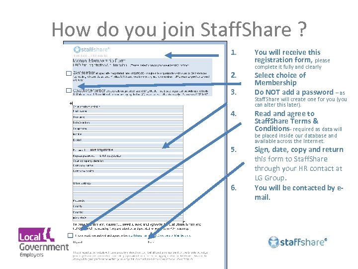 How do you join Staff. Share ? 1. 2. 3. 4. 5. 6. You