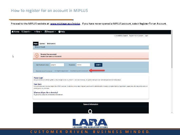 How to register for an account in Mi. PLUS Proceed to the Mi. PLUS
