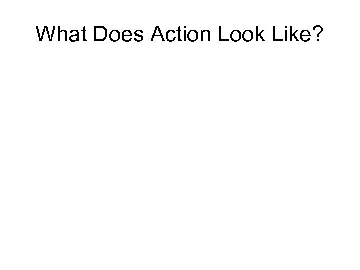 What Does Action Look Like? 