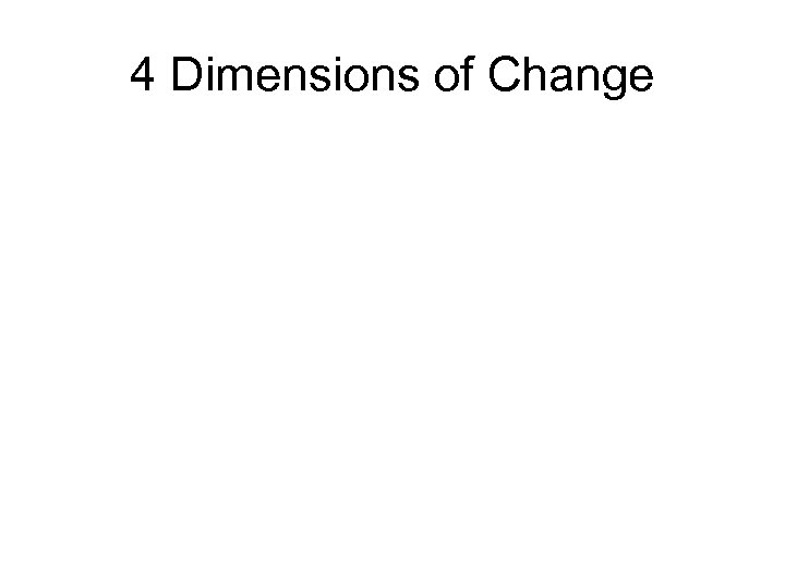 4 Dimensions of Change 