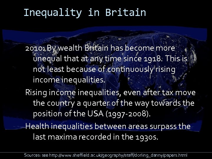 Inequality in Britain 2010: By wealth Britain has become more unequal that at any