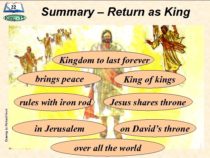 22 King -15 Summary – Return as Kingdom to last forever brings peace Drawing