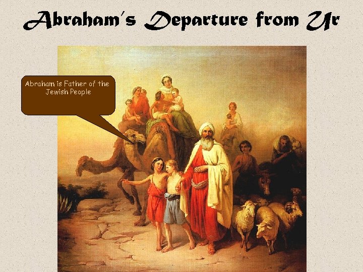 Abraham’s Departure from Ur Abraham is Father of the Jewish People 