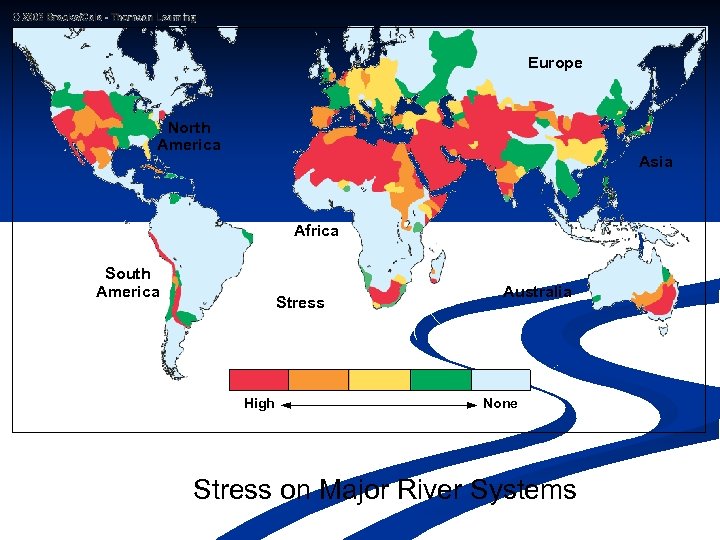 Europe North America Asia Africa South America Stress High Australia None Stress on Major