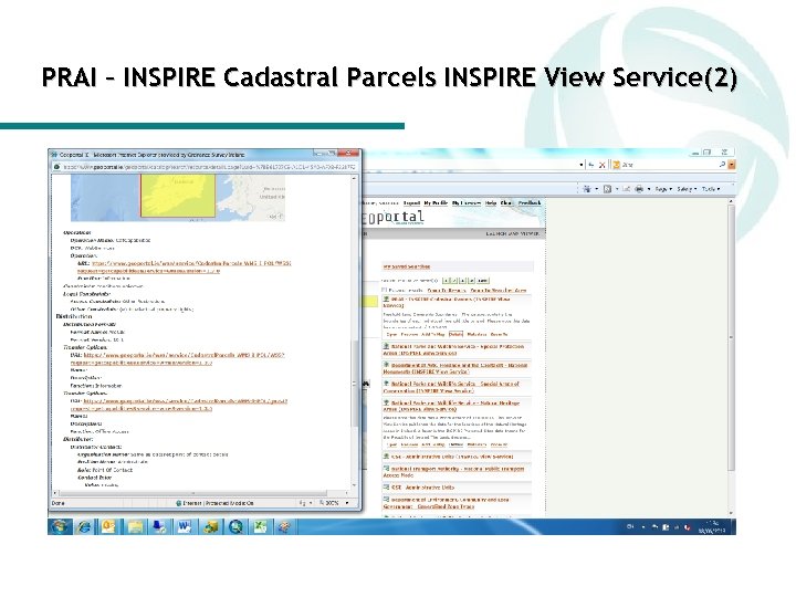 PRAI – INSPIRE Cadastral Parcels INSPIRE View Service(2) 
