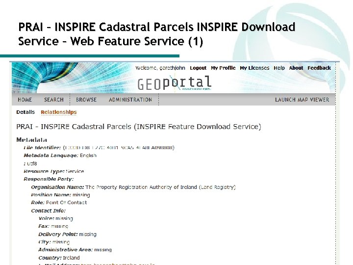 PRAI – INSPIRE Cadastral Parcels INSPIRE Download Service – Web Feature Service (1) 