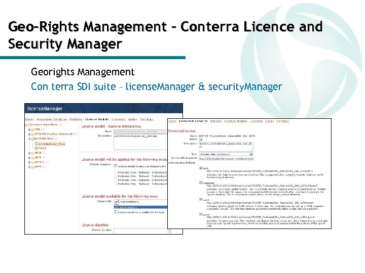 Geo-Rights Management – Conterra Licence and Security Manager Georights Management Con terra SDI suite
