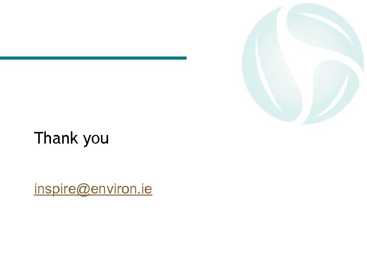 Thank you inspire@environ. ie 