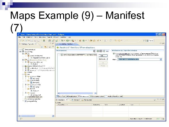 Maps Example (9) – Manifest (7) 