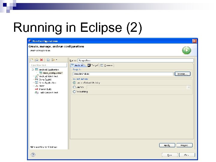 Running in Eclipse (2) 