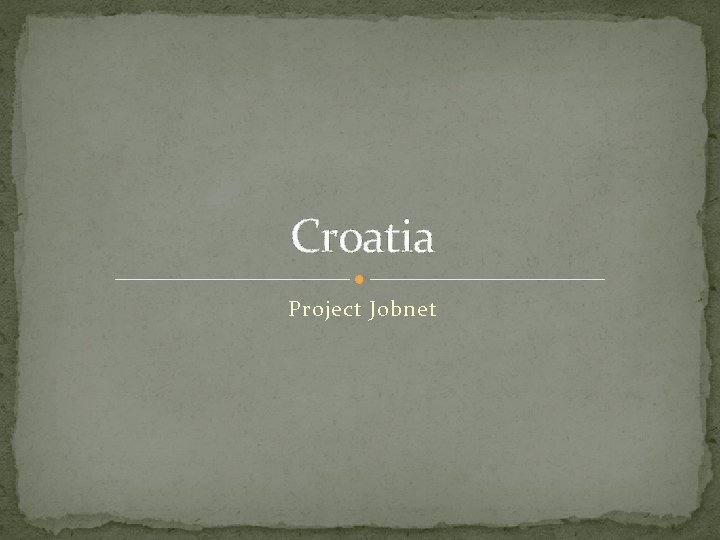Croatia Project Jobnet 