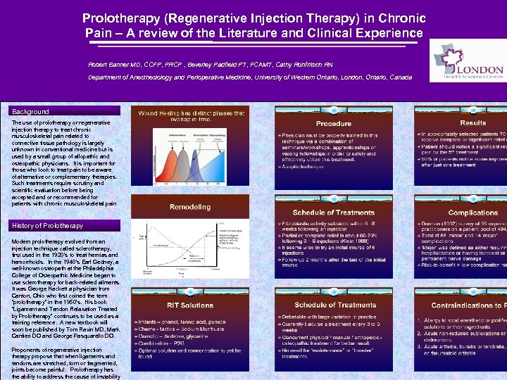 Prolotherapy (Regenerative Injection Therapy) in Chronic Pain – A review of the Literature and