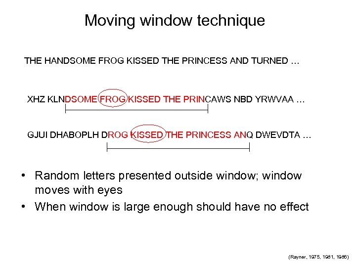 Moving window technique THE HANDSOME FROG KISSED THE PRINCESS AND TURNED … XHZ KLNDSOME