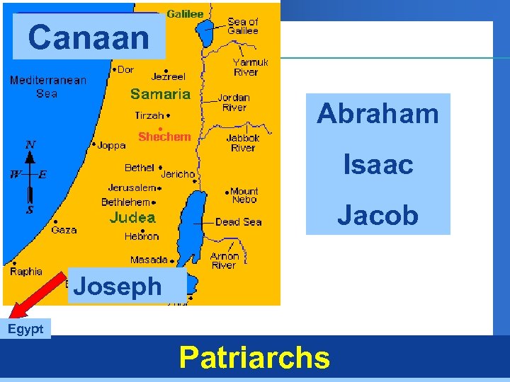 Canaan Abraham Isaac Jacob Joseph Egypt Patriarchs 