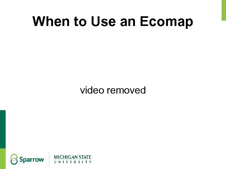 When to Use an Ecomap video removed 