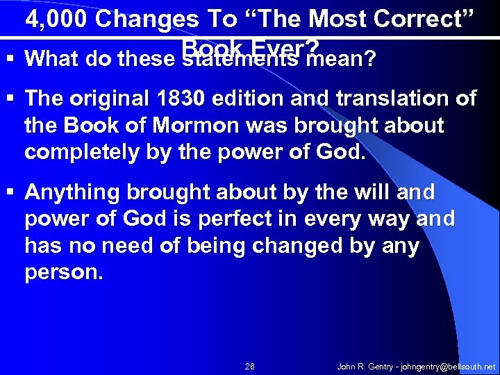 4, 000 Changes To “The Most Correct” § What do these Book Ever? statements