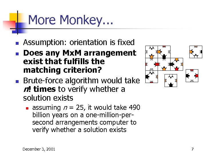 More Monkey. . . n n n Assumption: orientation is fixed Does any Mx.